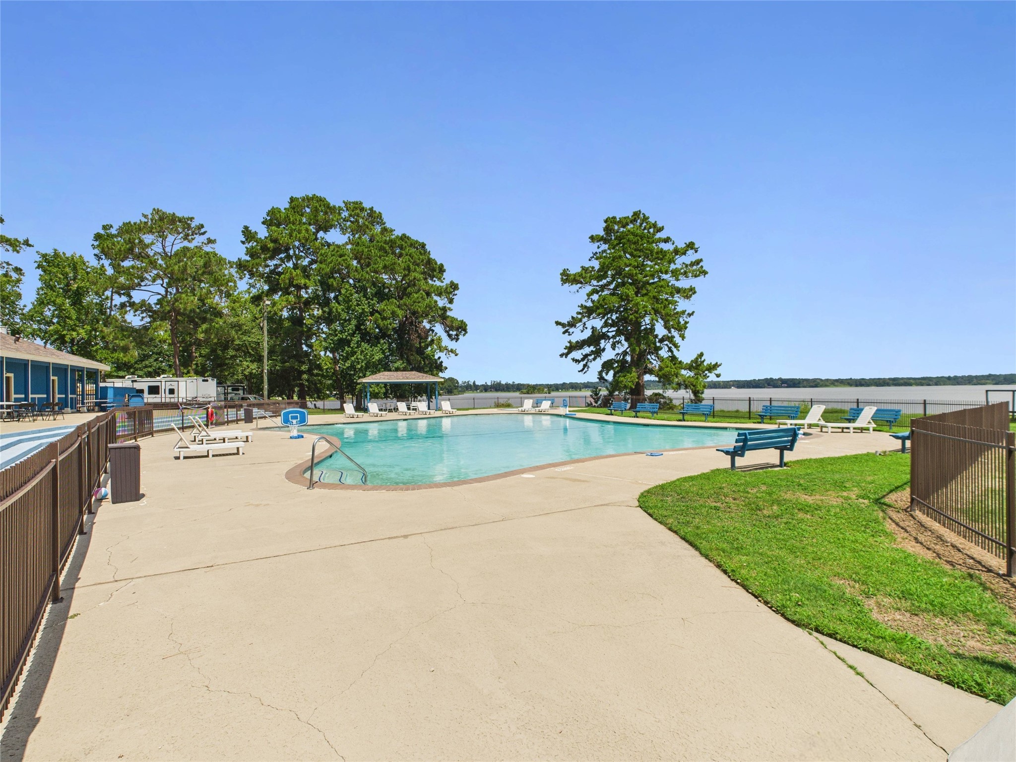 36 Corkwood Trinity, TX 75862 - Photo 47 of 49 a view of a swimming pool with a yard