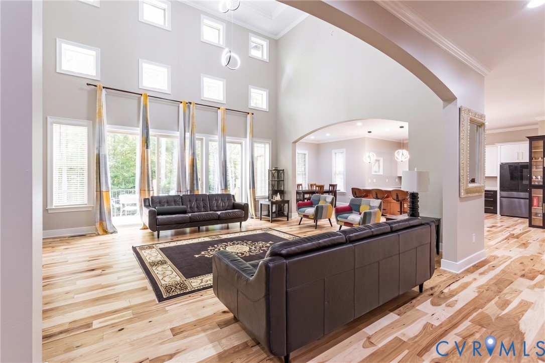 12554 Kain Road Glen Allen, VA 23059 - Photo 16 of 74 Two-story living area with high ceilings, multiple