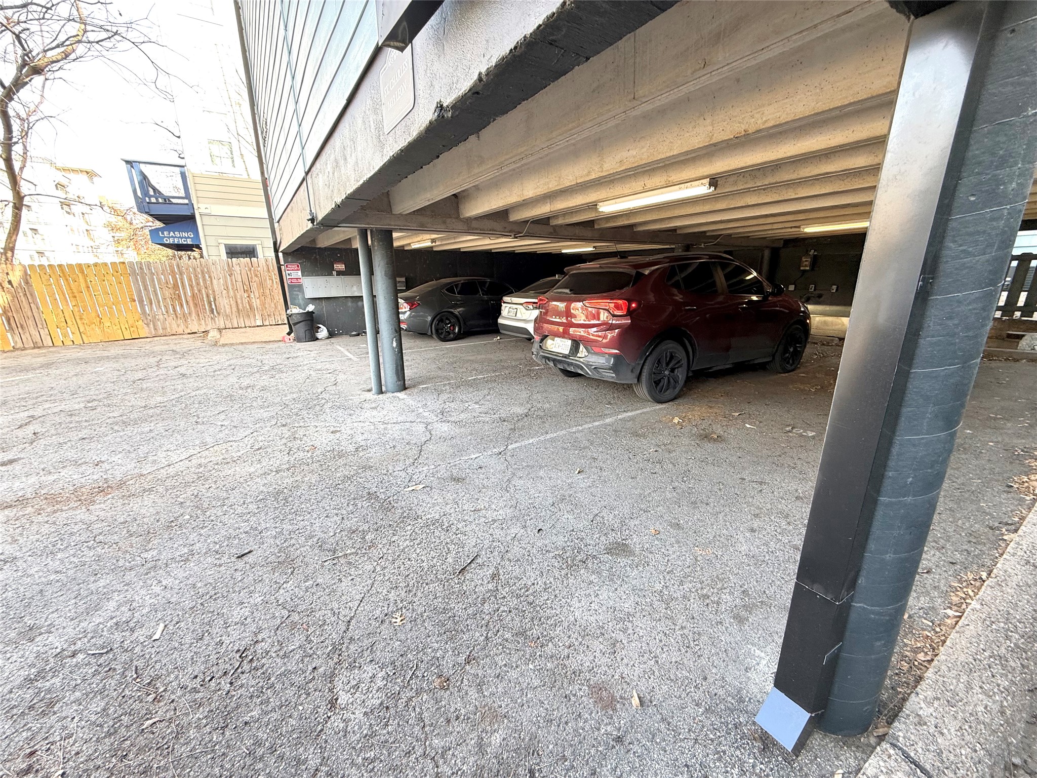 2413 Leon Street, Unit 108 Austin, TX 78705 - Photo 20 of 22 a view of a car parking garage
