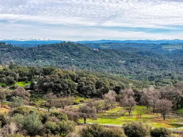 a view of an outdoor space and mountain view