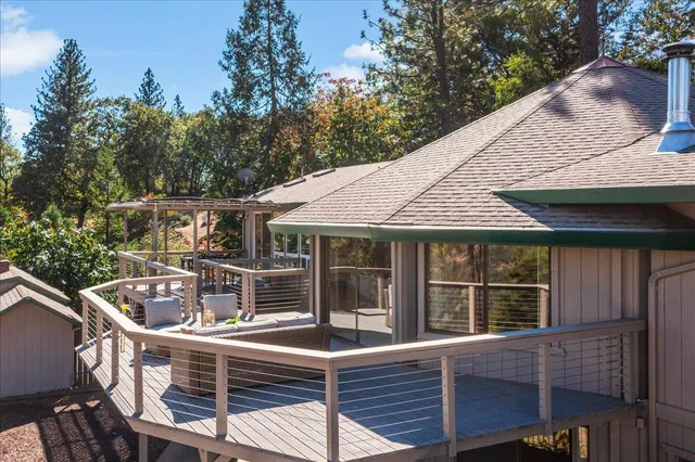 a view of a field with plants and trees
