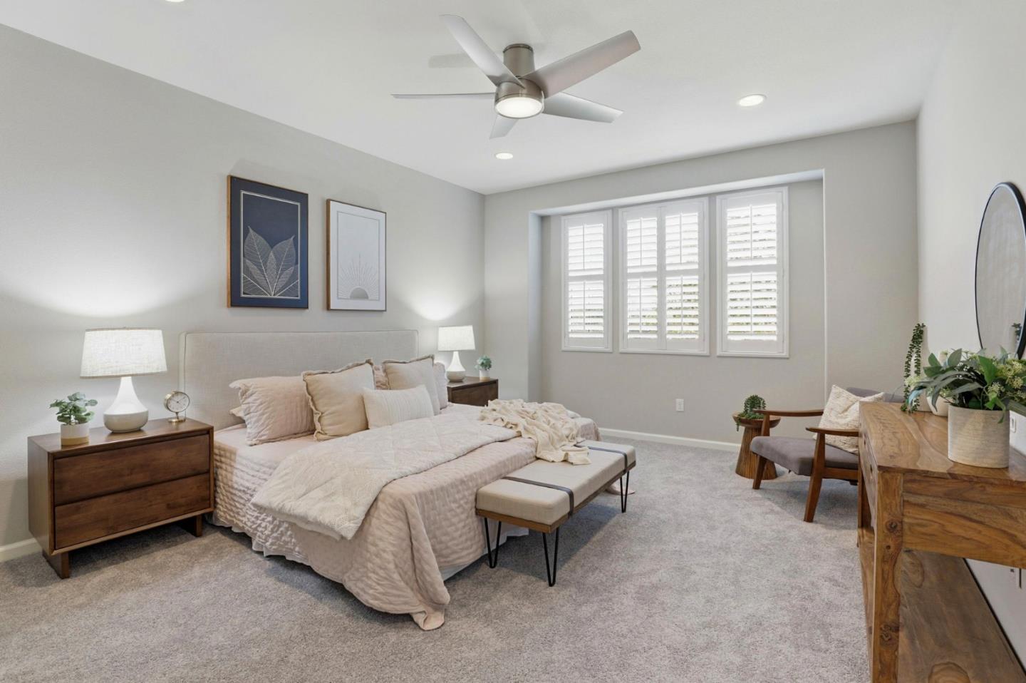 172 East Main Avenue Morgan Hill, CA 95037 - Photo 15 of 36 a bedroom with bed couch and window