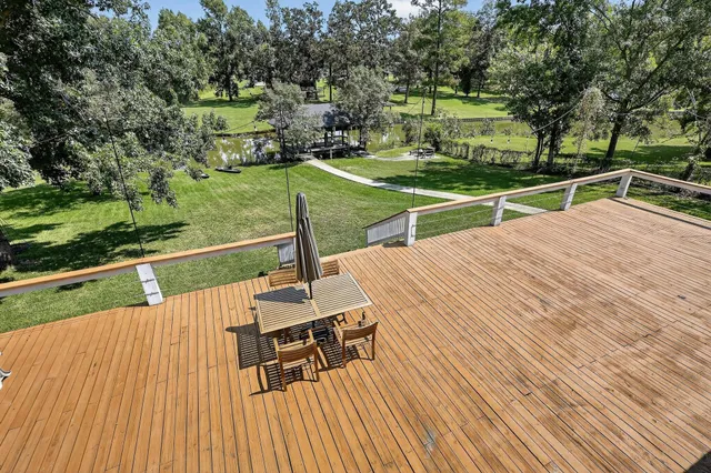 a view of a balcony with chairs
