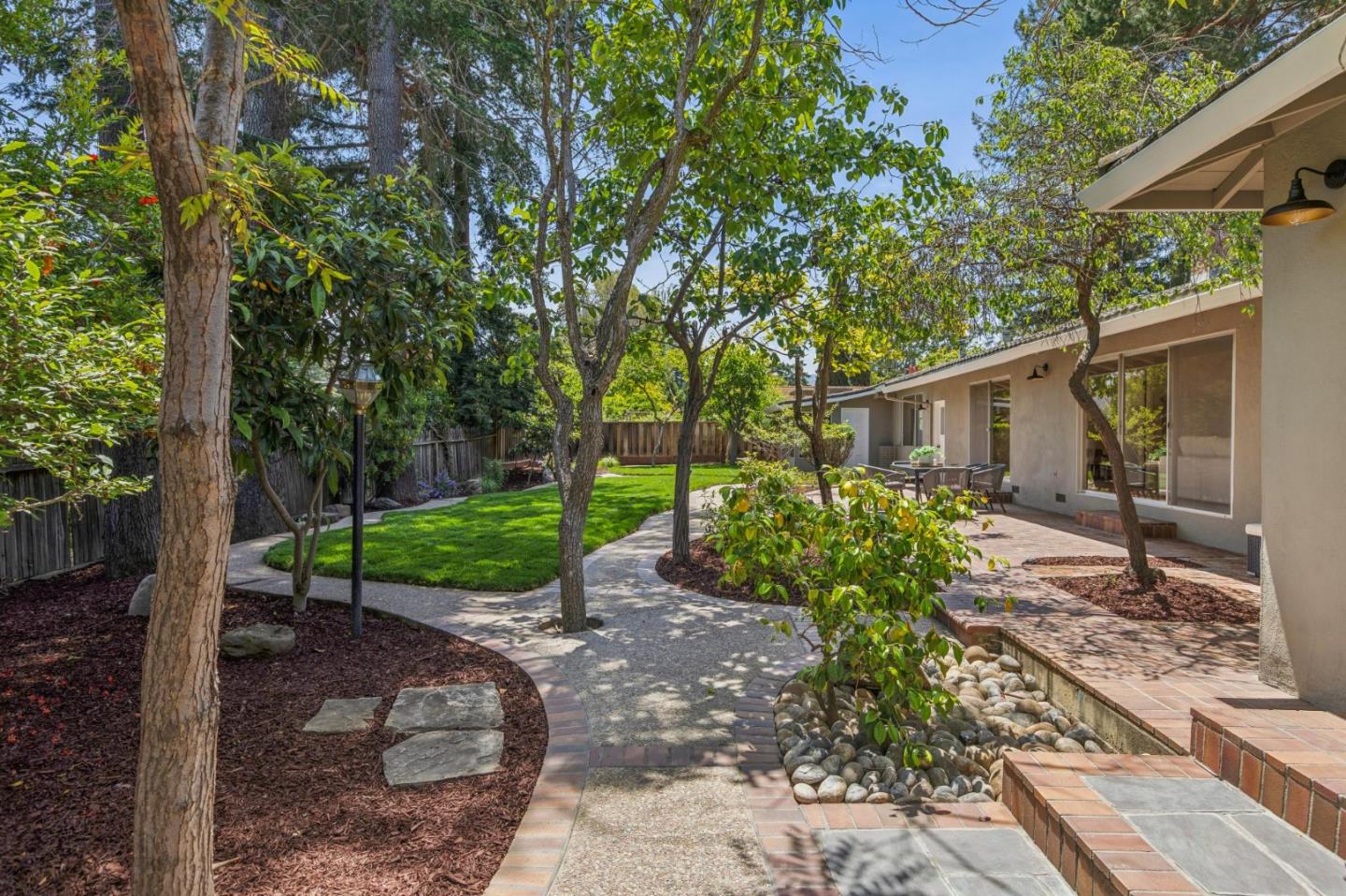 755 Santa Rita Avenue Los Altos, CA 94022 - Photo 49 of 50 a view of a house with backyard and a garden