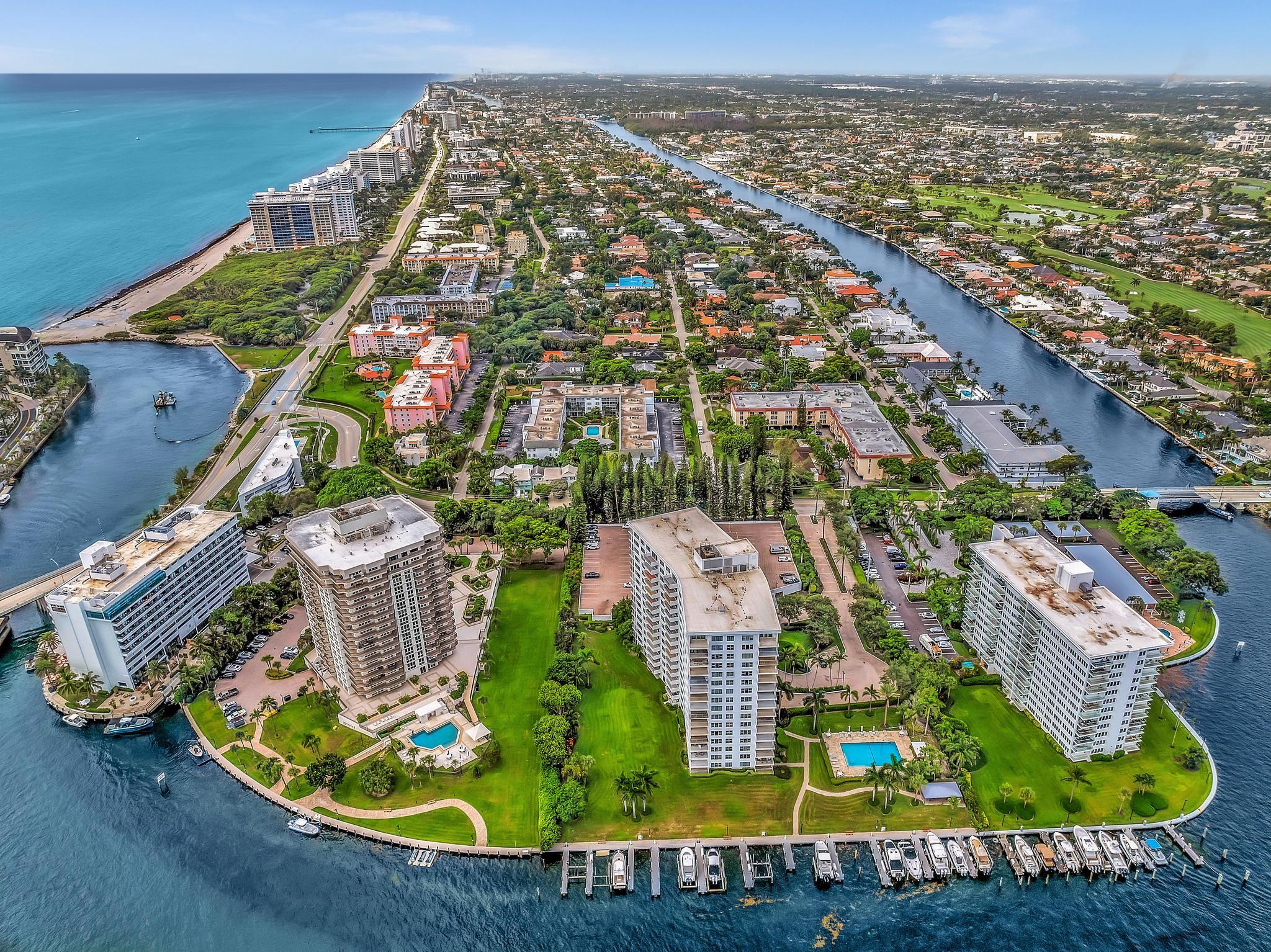 701 East Camino Real, Unit 12G Boca Raton, FL 33432 - Photo 55 of 82 an aerial view of residential houses with outdoor space