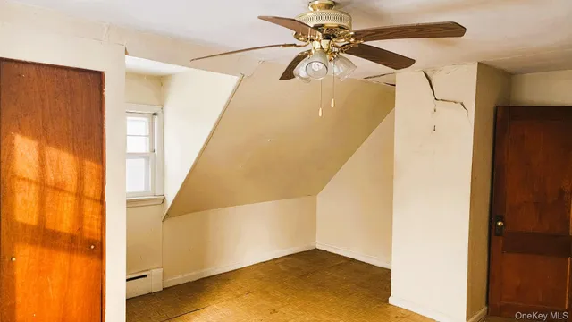 a view of a balcony with window