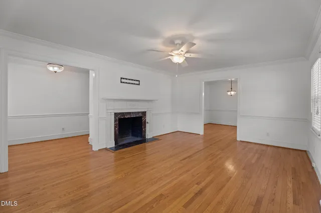 a view of small space with racks on the wall