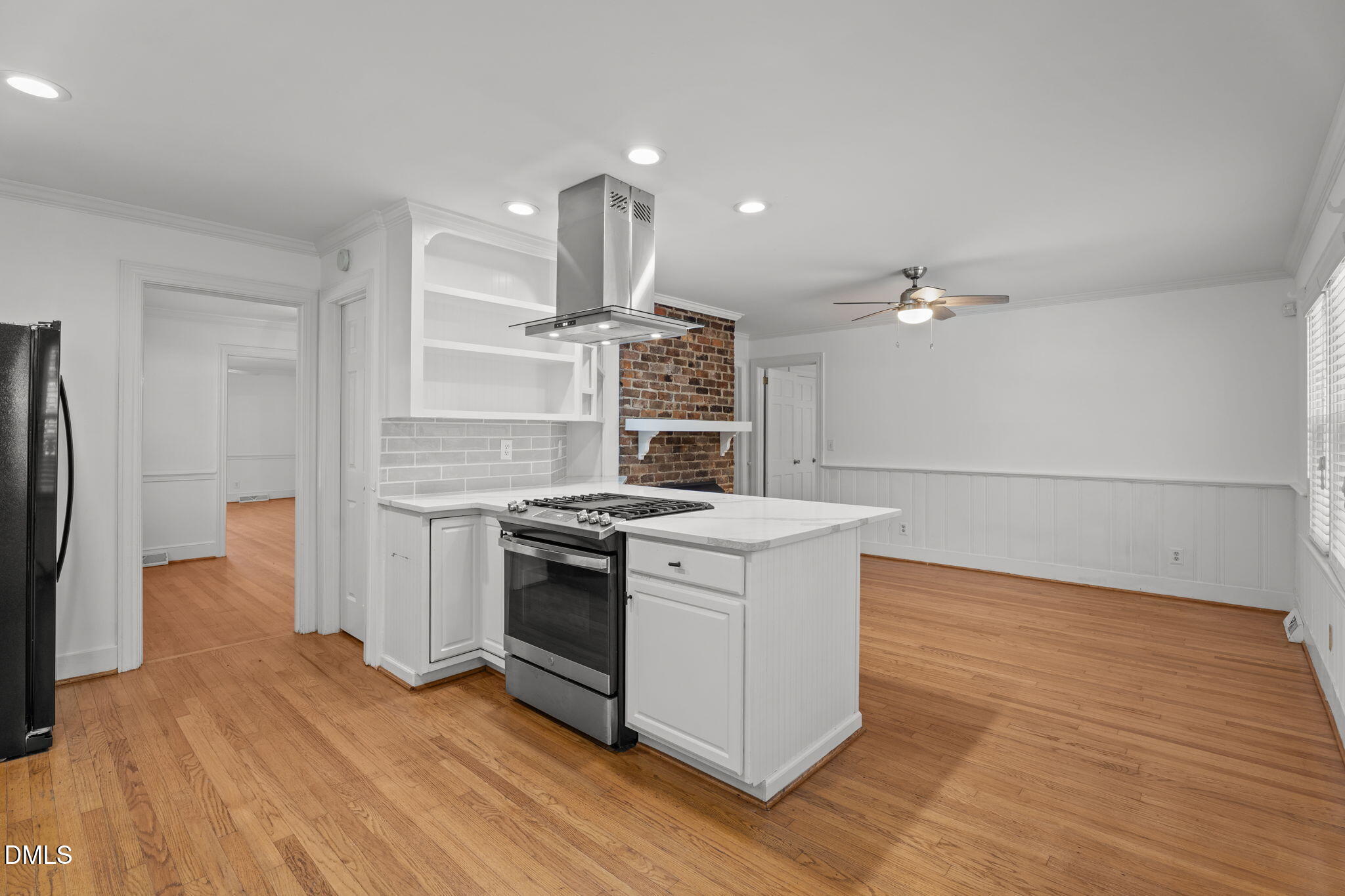 215 East Branch Street Spring Hope, NC 27882 - Photo 18 of 61 a kitchen with a stove and a refrigerator