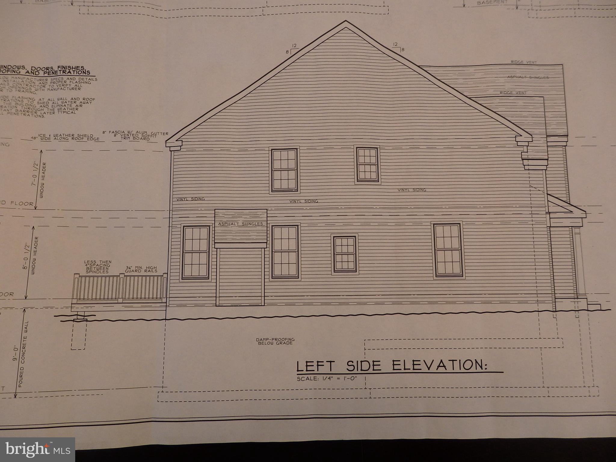 2526 East County Line Road Ardmore, PA 19003 - Photo 5 of 36 Left Side Elevation Plan