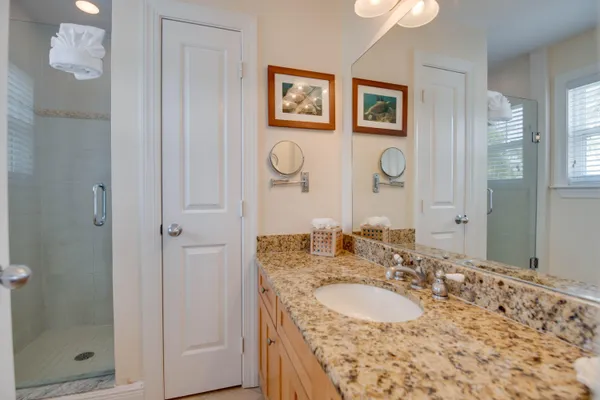 a view of a balcony with furniture