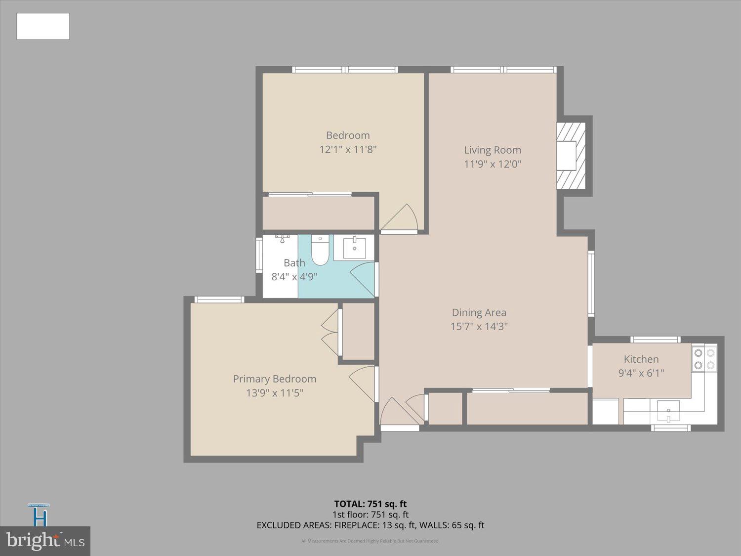 520 E Street Northeast, Unit 205 Washington, DC 20002 - Photo 23 of 23 Unit floor plan
