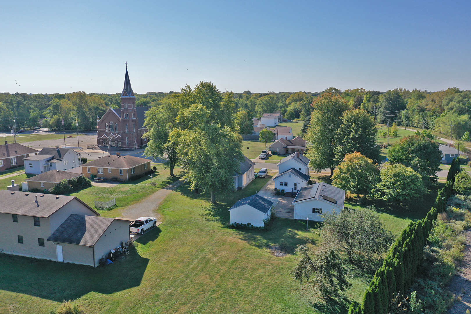 708 Lundy Street Streator, IL 61364 - Photo 17 of 21 an aerial view of a house with a yard