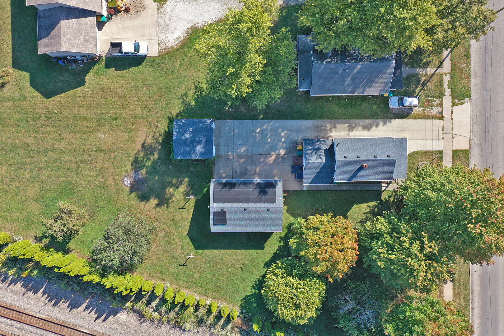 708 Lundy Street Streator, IL 61364 - Photo 18 of 21 an aerial view of a house with a garden
