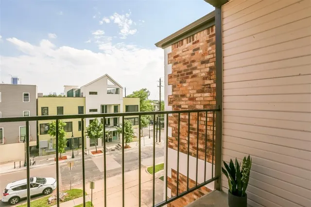 a view of a balcony with lake