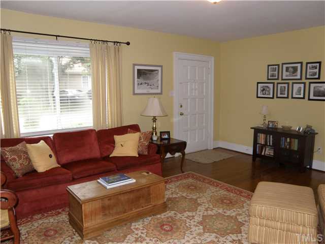 617 Rosemont Avenue Raleigh, NC 27607 - Photo 3 of 24 view of living room and front door