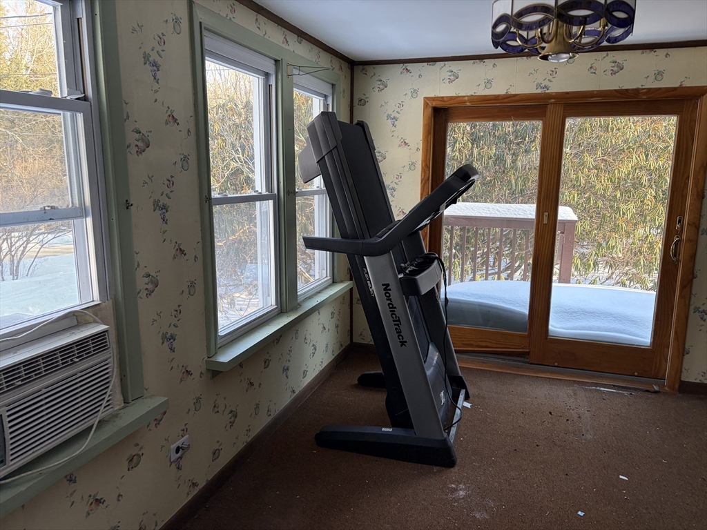 11 South Chesterfield Road Goshen, MA 01096 - Photo 8 of 30 a view of gym equipment with windows