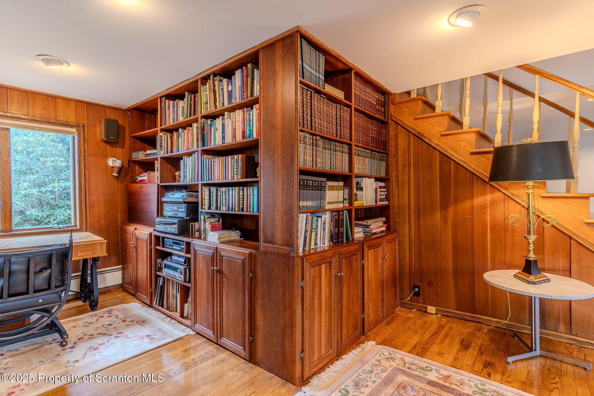 105 Grimms Road Honesdale, PA 18431 - Photo 41 of 107 Main House living room/library built-ins