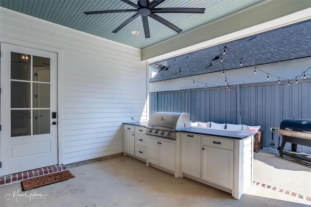 a backyard of a house