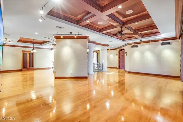 a view of an indoor swimming pool