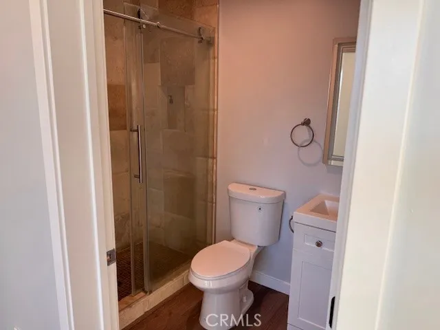 a view of a bathroom with a shower