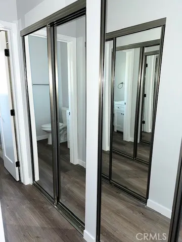 a view of a bathroom from a door