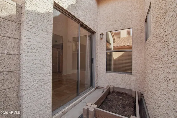 a backyard of a house