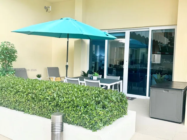 a house view with a garden space