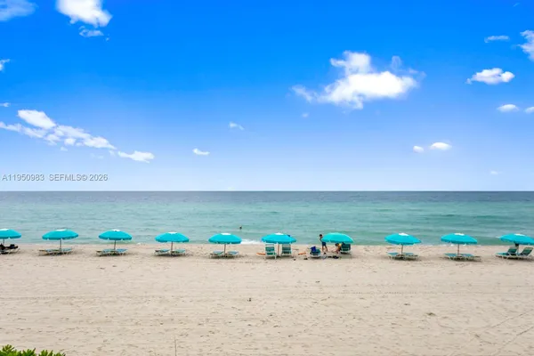 a view of an ocean and beach