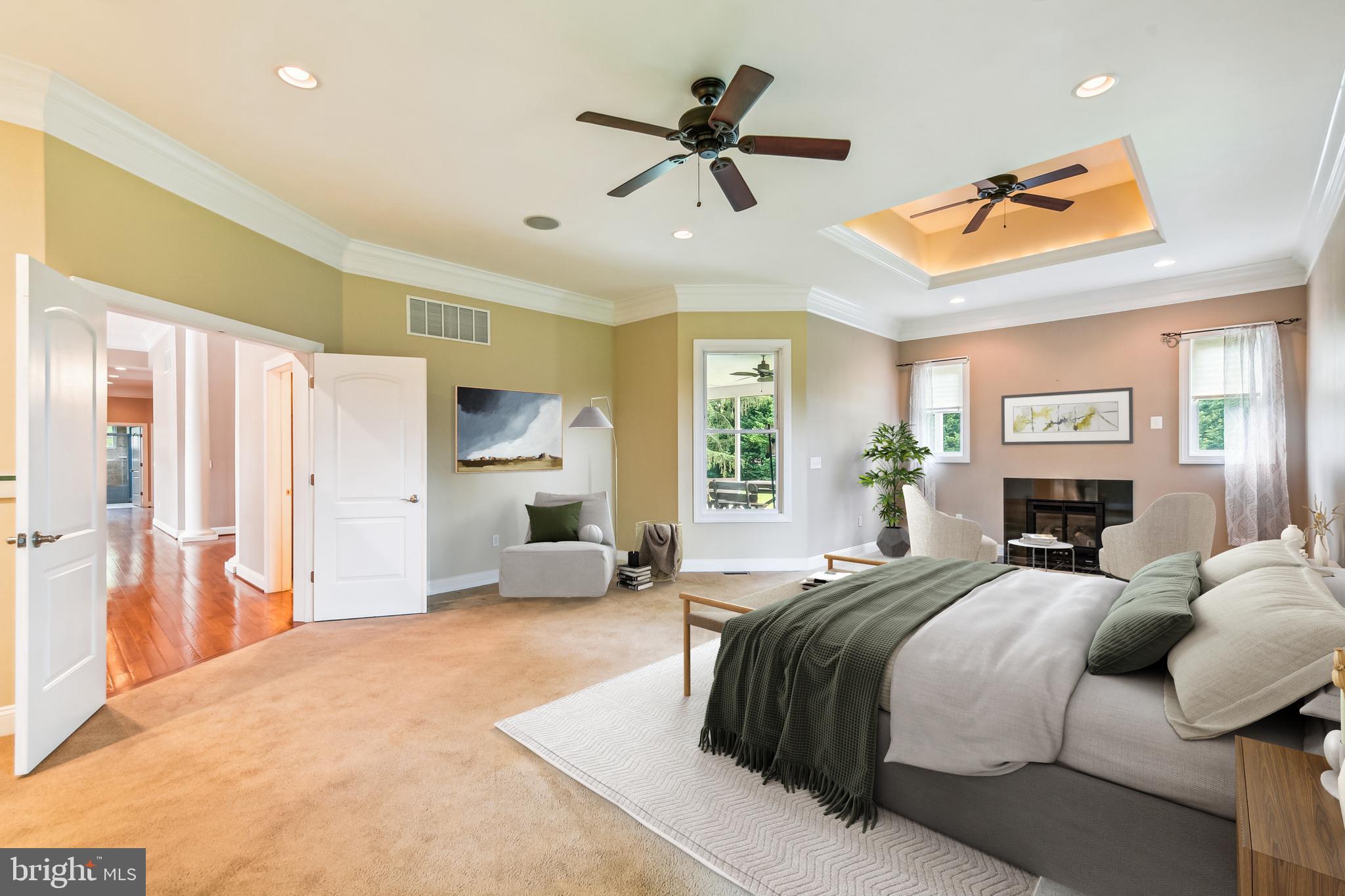 222 Wicklow Road Glen Burnie, MD 21061 - Photo 17 of 39 a spacious bedroom with a bed and a chandelier