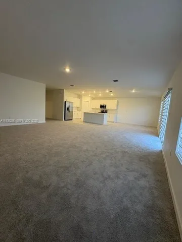 a view of a hallway with a projector