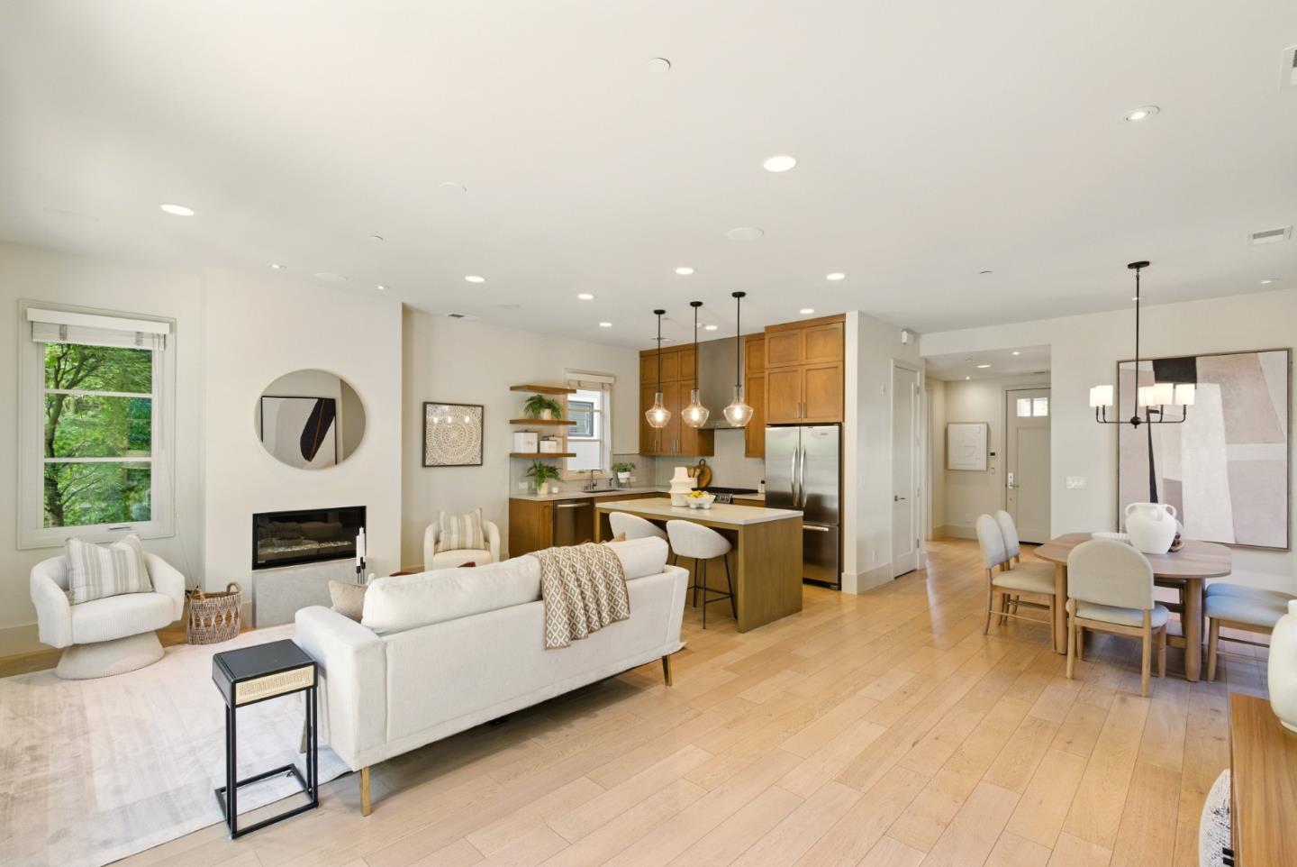 958 California Street Mountain View, CA 94041 - Photo 7 of 25 a living room with furniture fireplace and flat screen tv
