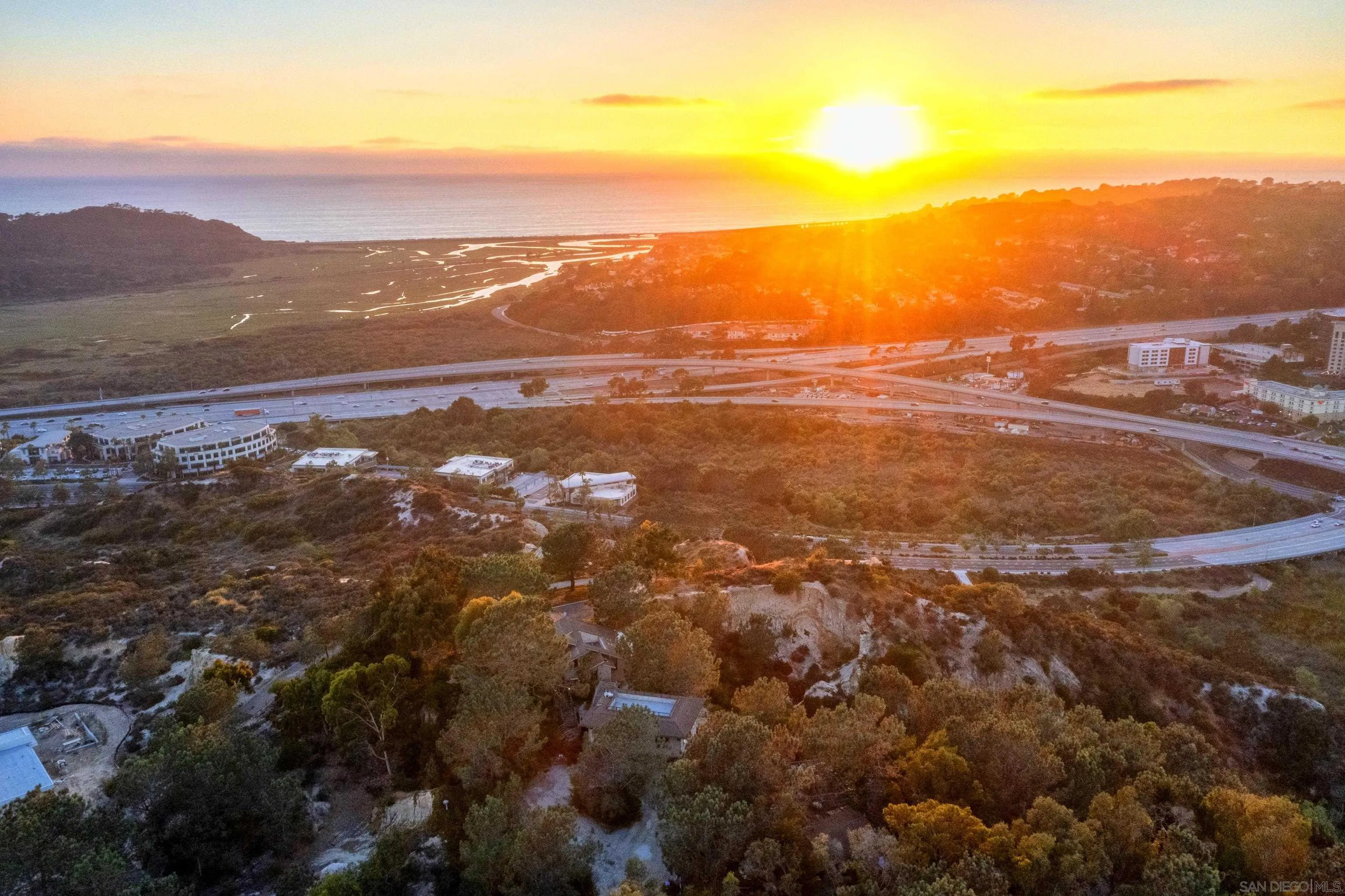 a view of city and mountain