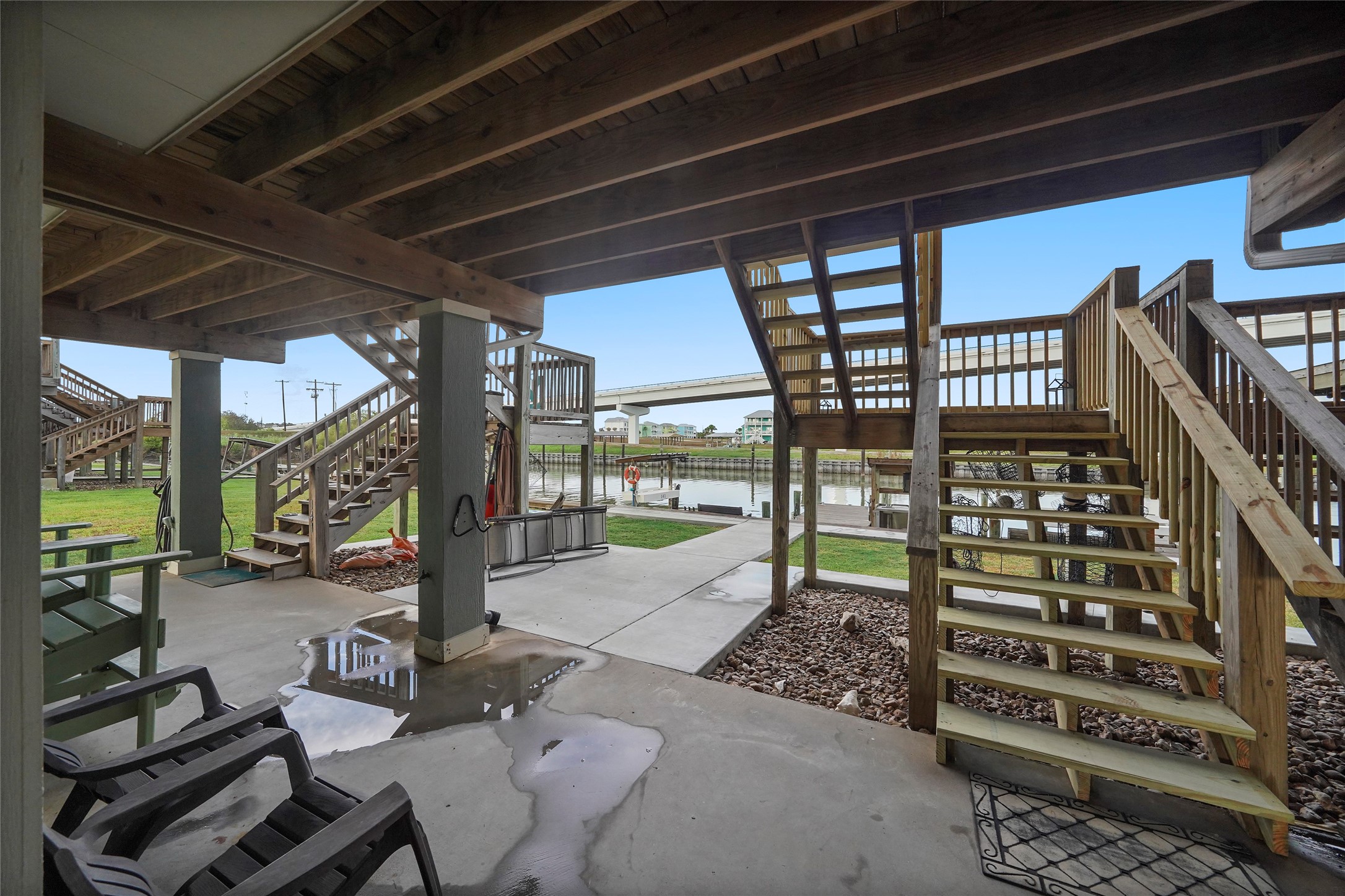143 Boat Slip Road Matagorda, TX 77457 - Photo 31 of 31 a view of a porch with furniture