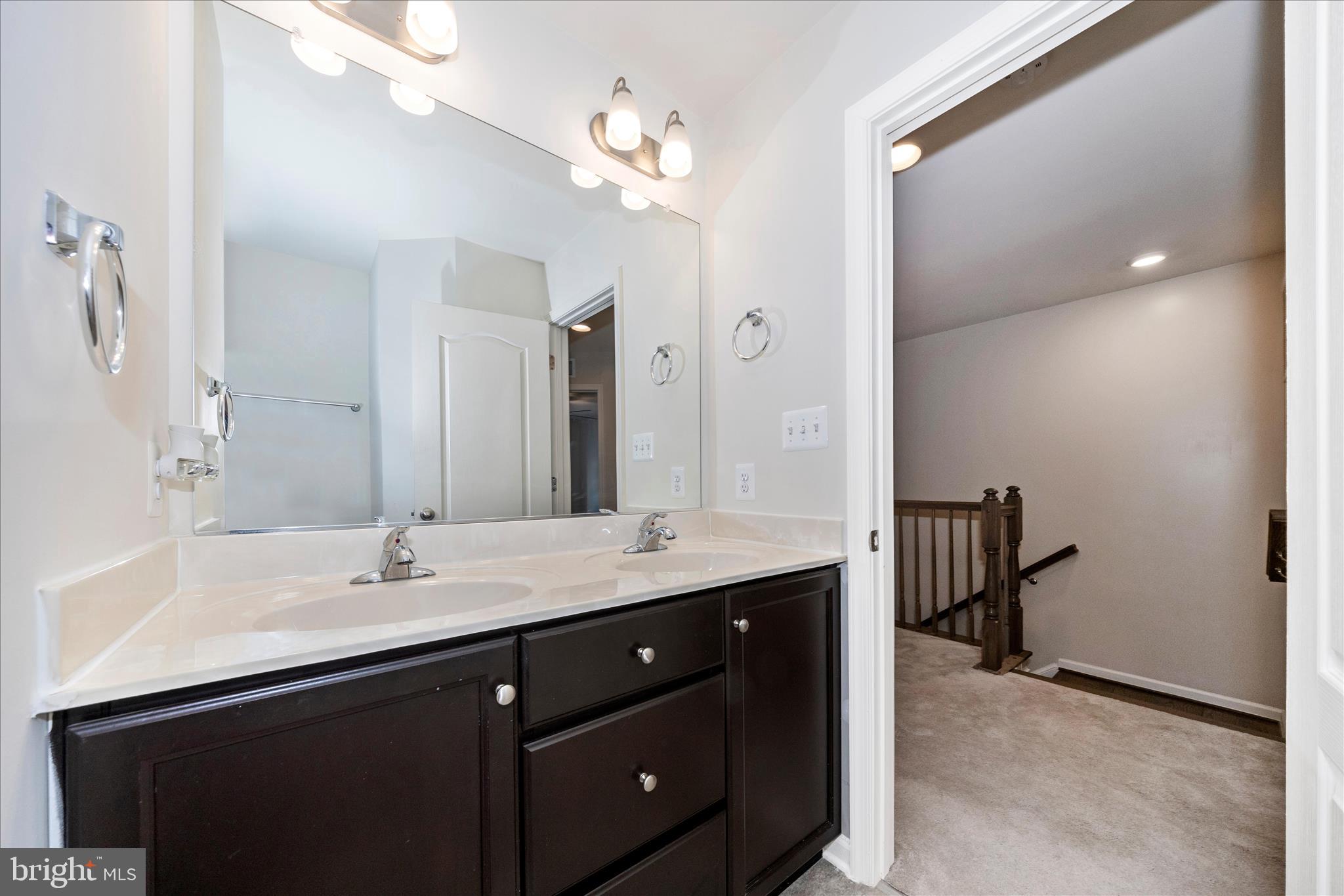 203 Charterhouse Street Falling Waters, WV 25419 - Photo 34 of 46 a bathroom with a double vanity sink and a mirror