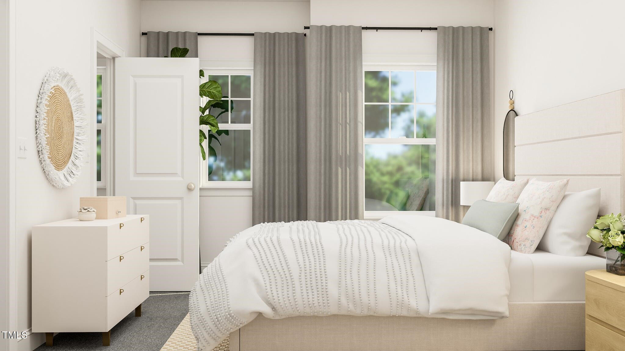 356 Calvander Lane Apex, NC 27539 - Photo 13 of 38 a bedroom with a bed and a window