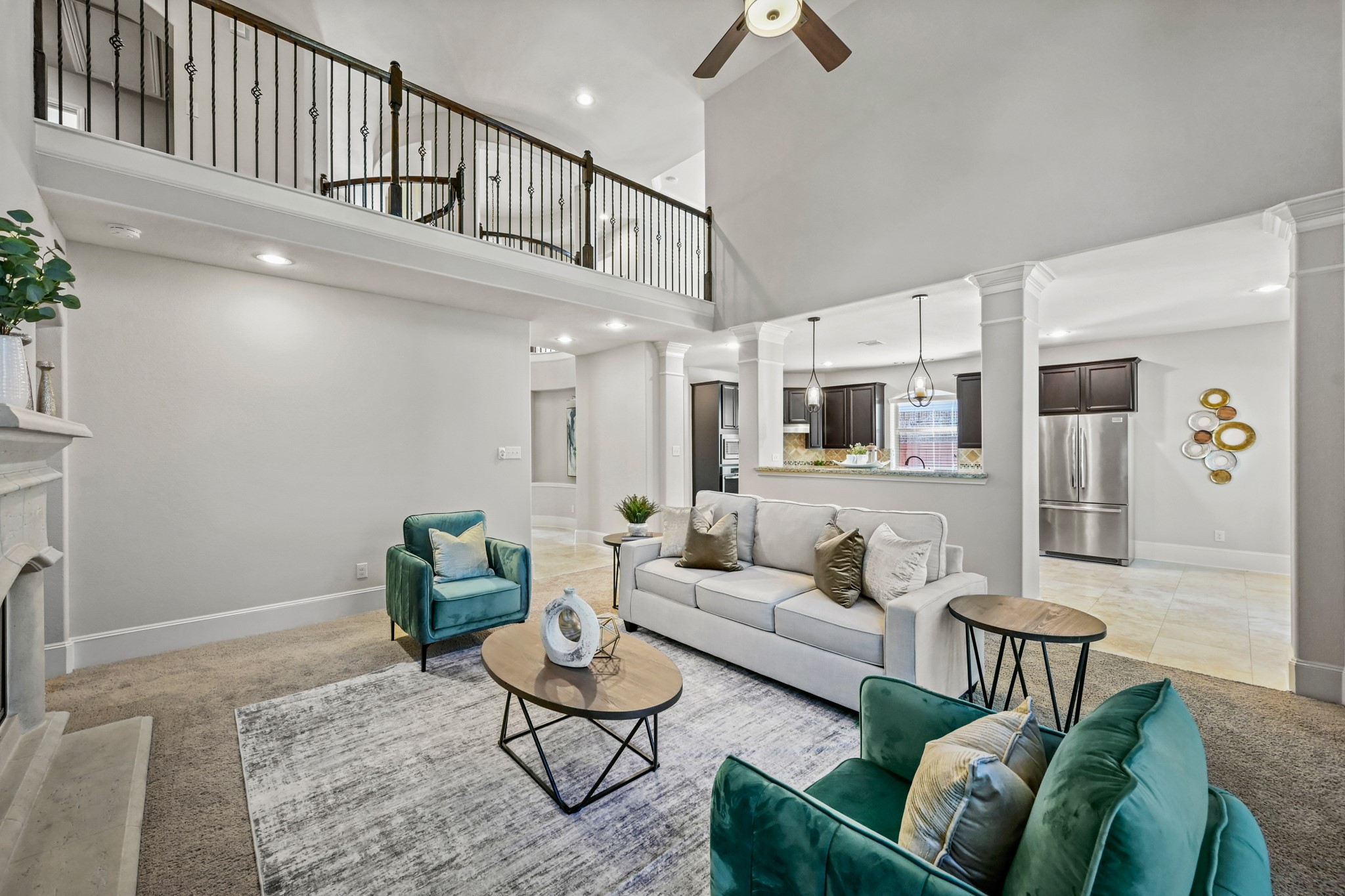 25202 Quiet Ledge Porter, TX 77365 - Photo 7 of 49 a living room with furniture and a wooden floor