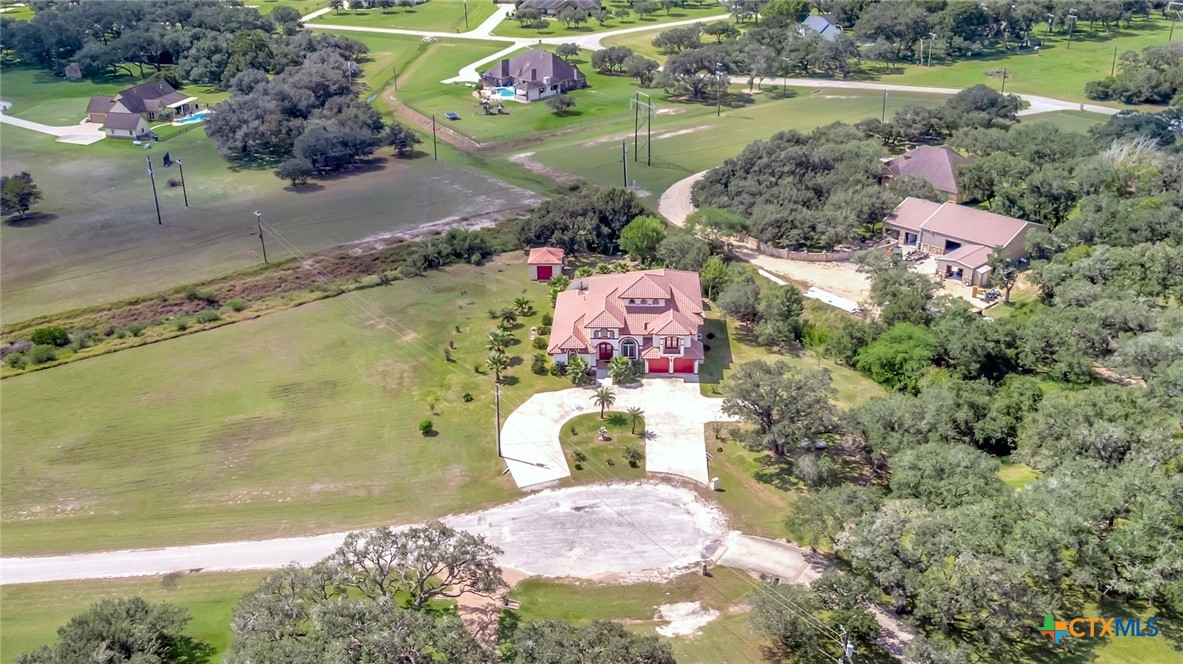 48 Post Oak Run Inez, TX 77968 - Photo 35 of 42 an aerial view of a house with a yard
