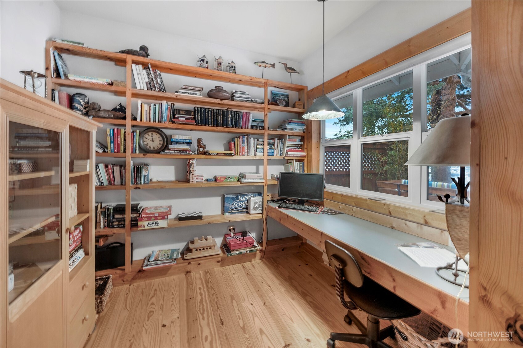 1 Pintail Road Port Ludlow, WA 98365 - Photo 10 of 36 a view of a workspace with furniture and a window