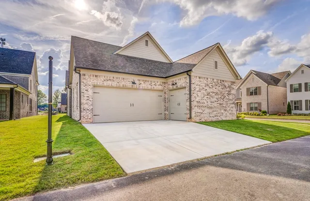 a view of outdoor space yard and garage