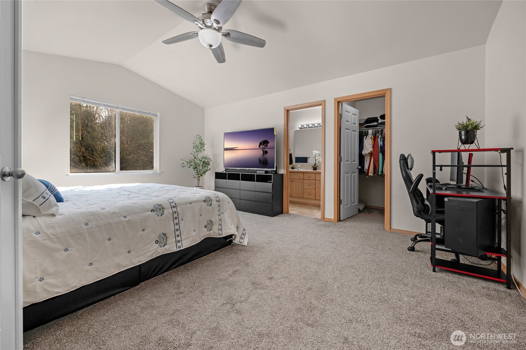 11628 50th Drive Southeast Everett, WA 98208 - Photo 15 of 37 a bedroom with a bed a desk and chair