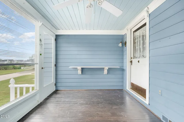 a view of front door of house