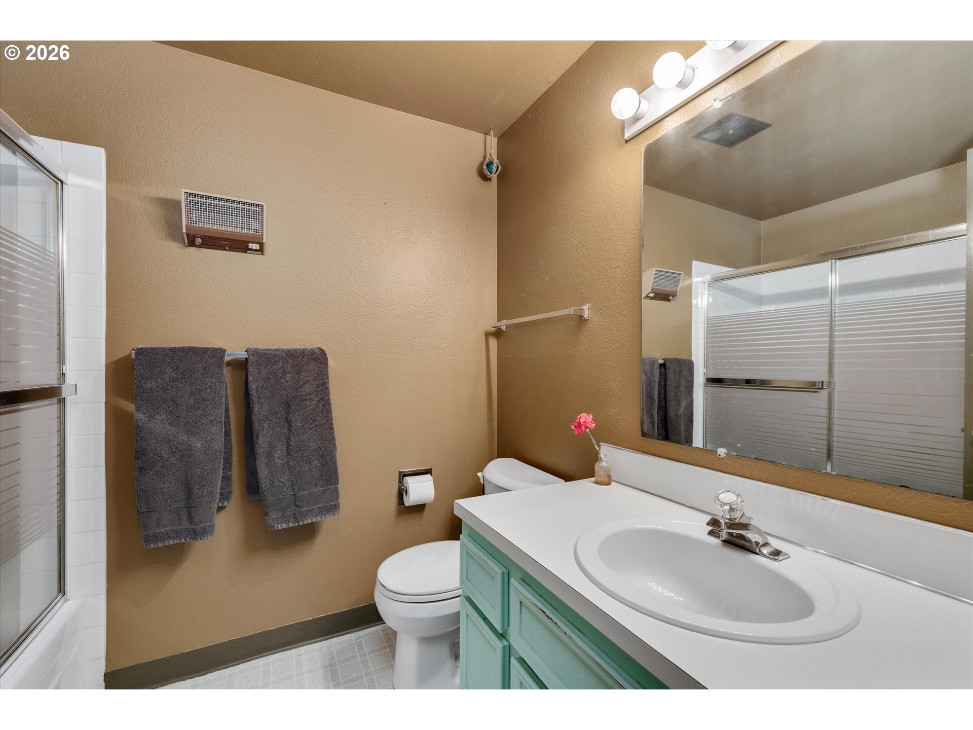 831 Northeast 90th Avenue Portland, OR 97220 - Photo 14 of 25 a bathroom with a toilet sink and mirror