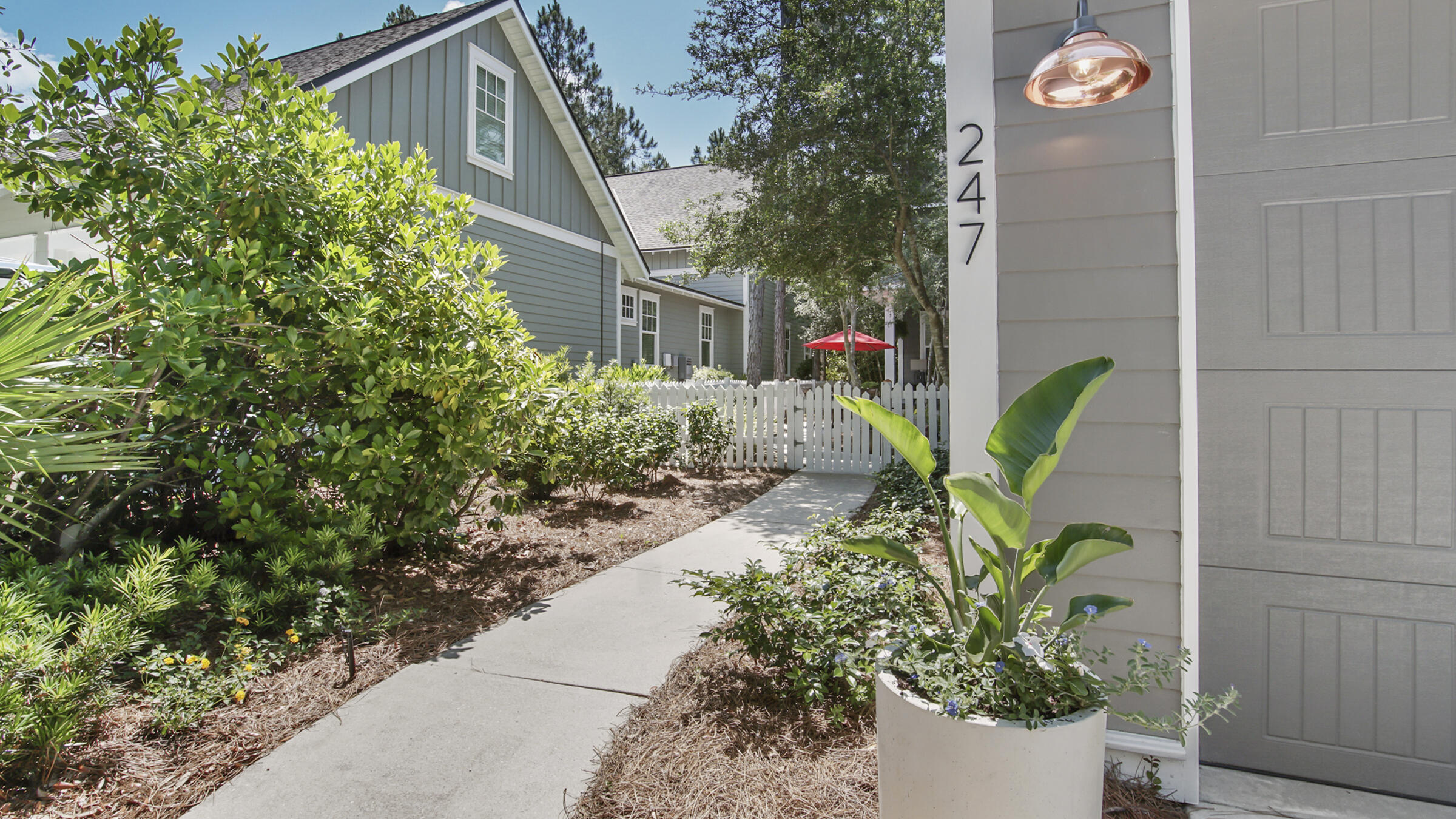 247 Artesian Way Watersound, FL 32461 - Photo 2 of 36 a potted plant sitting in front of a house