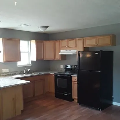 an empty room with a window