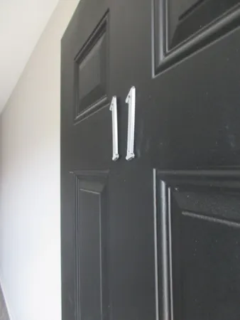 a close view of door