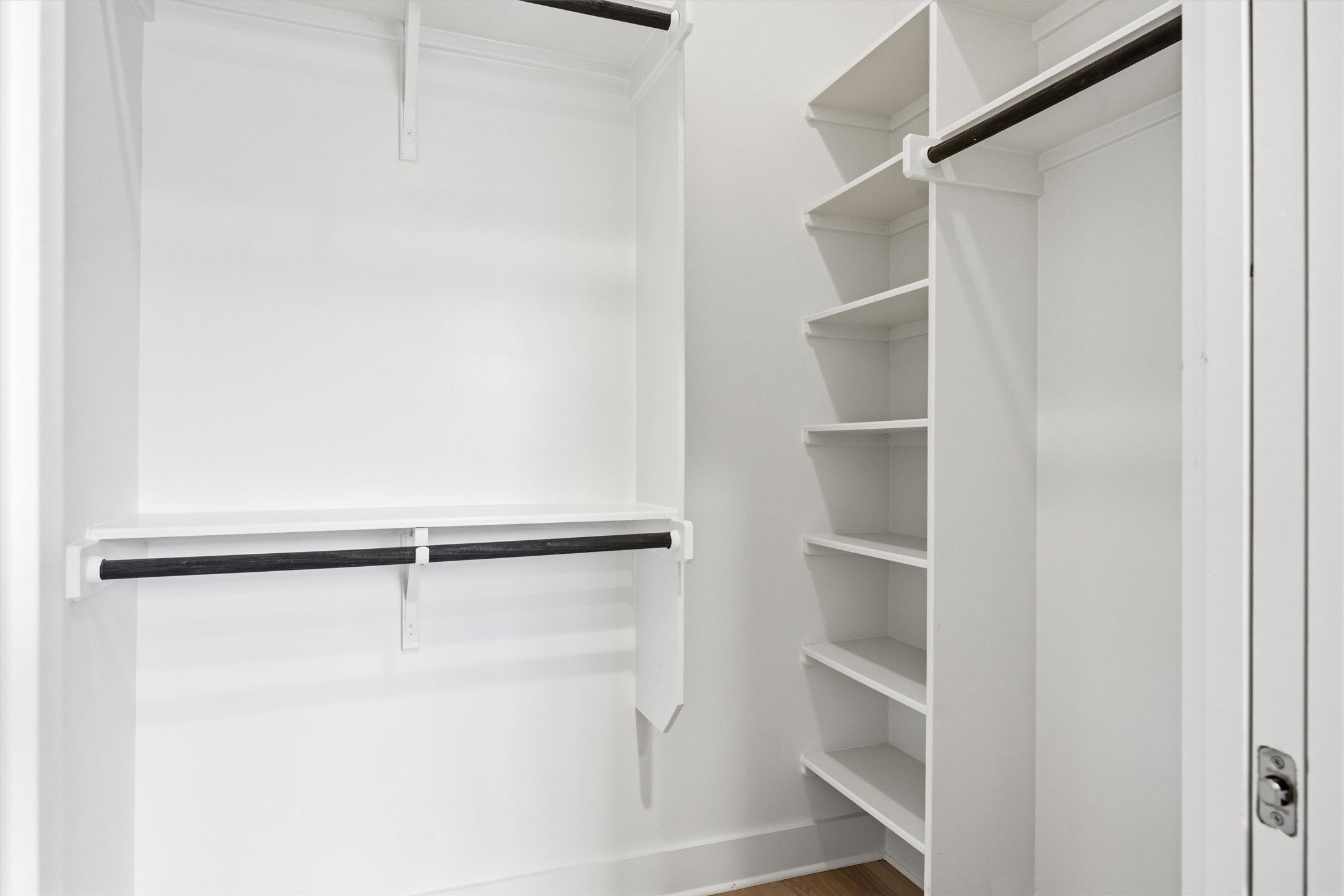 2314 Enfield Road, Unit 203 Austin, TX 78703 - Photo 27 of 37 A generously sized walk-in closet offers the kind of storage rarely found in urban condo living.