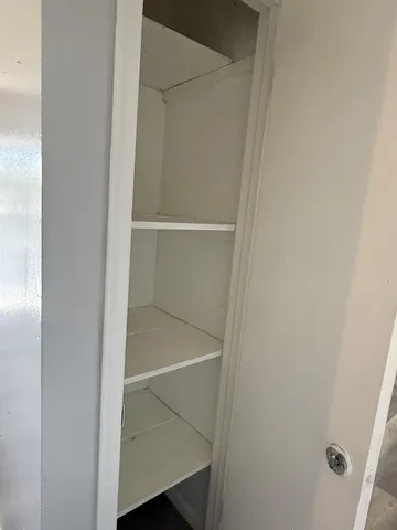 a close view of closet
