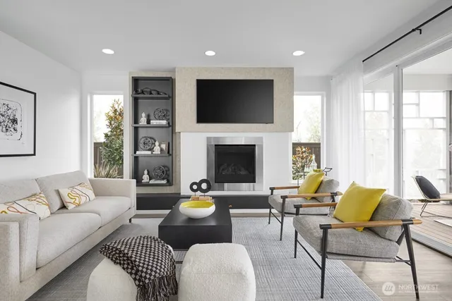 a kitchen with a dining table chairs sink and cabinets