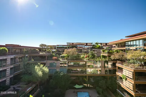 a view of a city with tall buildings