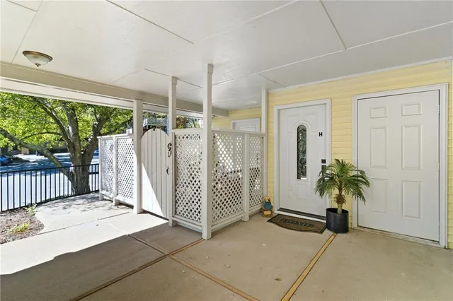 a view of entryway with wooden floor